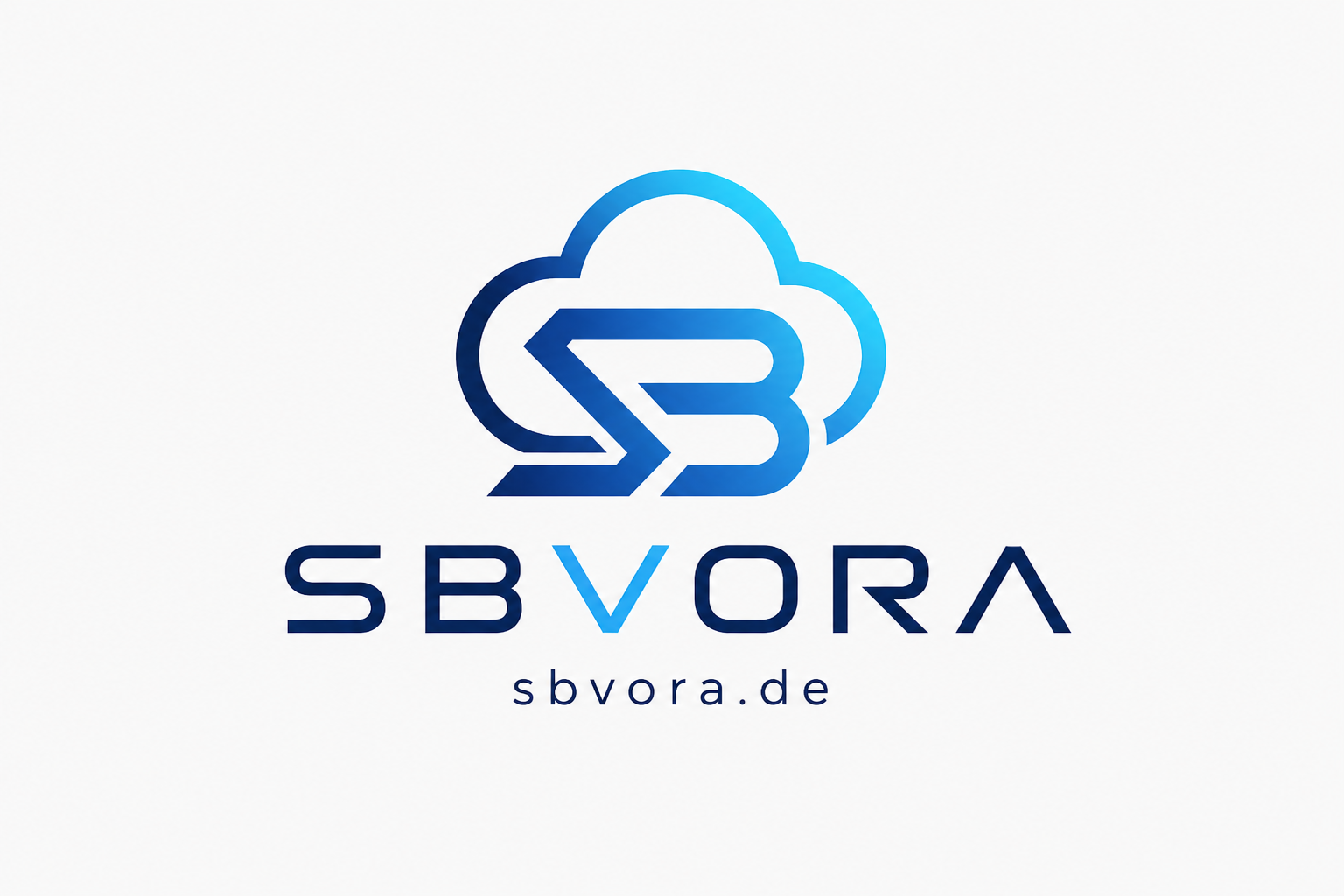SBVORA Logo mit SB-Cloud-Symbol und der Domain sbvora.de